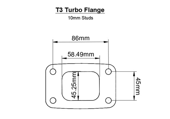 T3 Single Scroll Turbo Gasket – Single-Layer