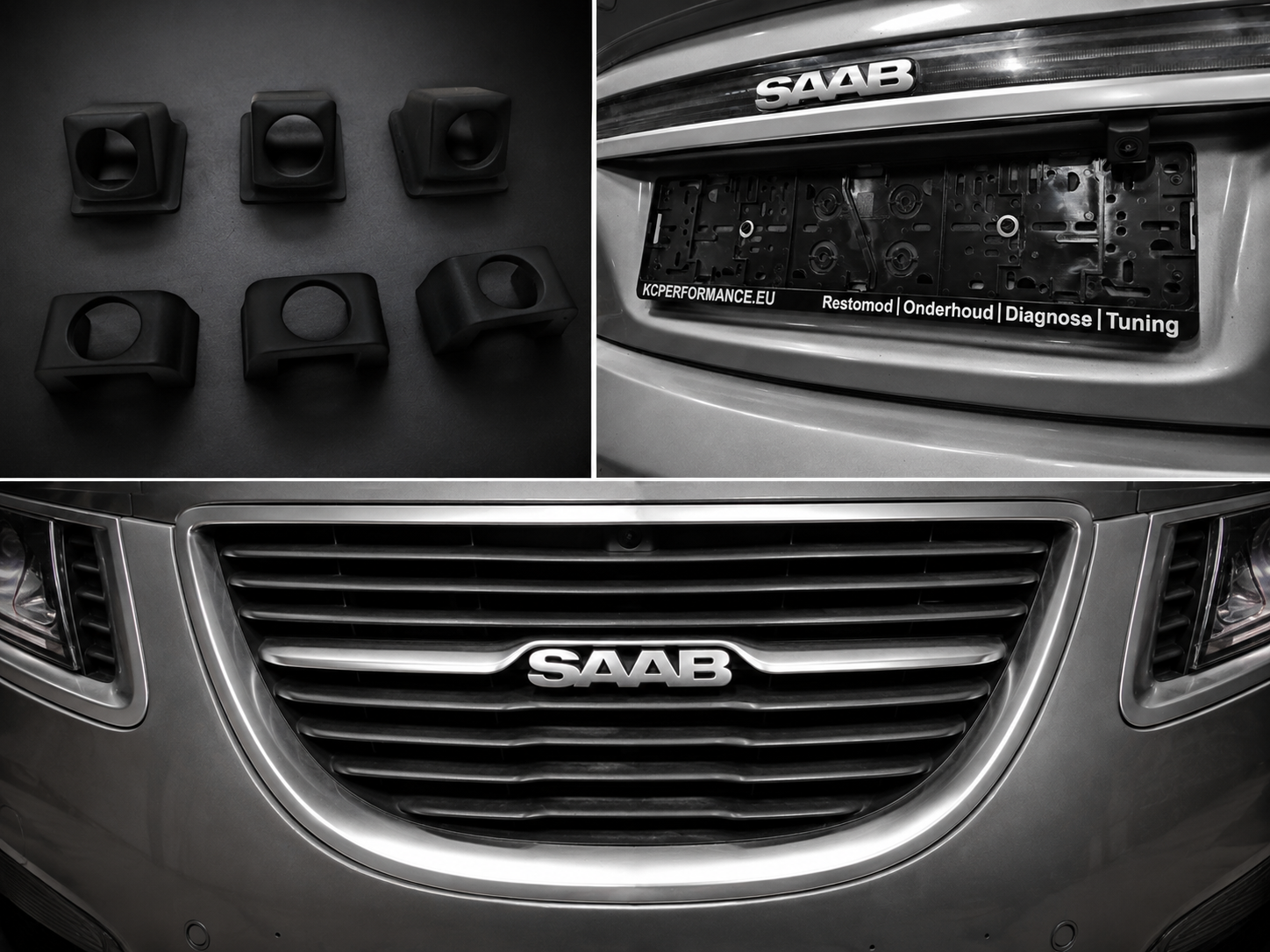 Custom 3D Printed CarPlay / Android Auto Integration Panel for Saab 9-5NG KCPerformance